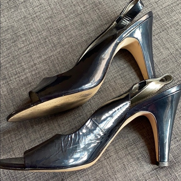 Anne Klein AK Peep Toe Patent Leather Portia 10 - Picture 4 of 8